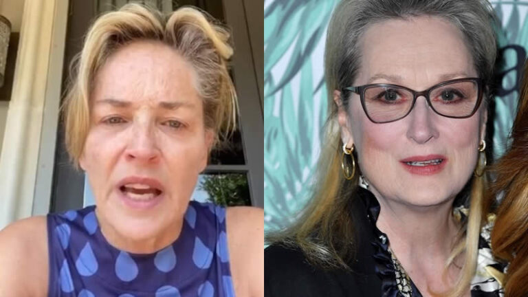 Sharon Stone Flashes Meryl Streep