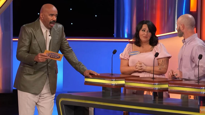 Steve Harvey Hilariously Breaks Character After Unenthusiastic Family Feud Contestant Refuses To Play