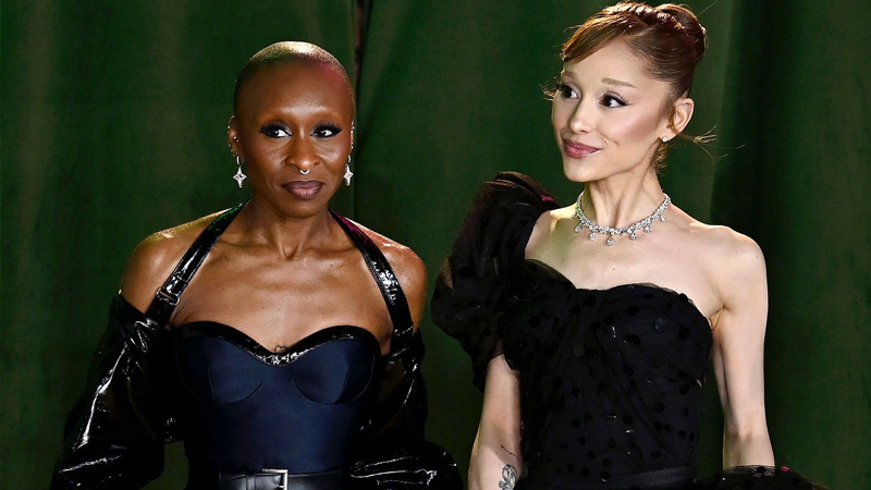 Ariana Grande and Cynthia Erivo Cause Stir with Red Carpet Stunt