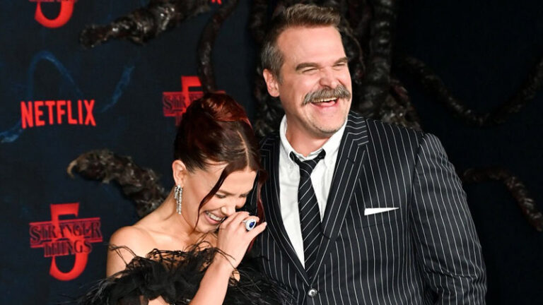 Millie Bobby Brown With David Harbour