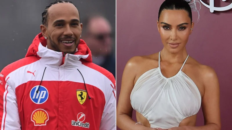Kim Kardashian and Lewis Hamilton