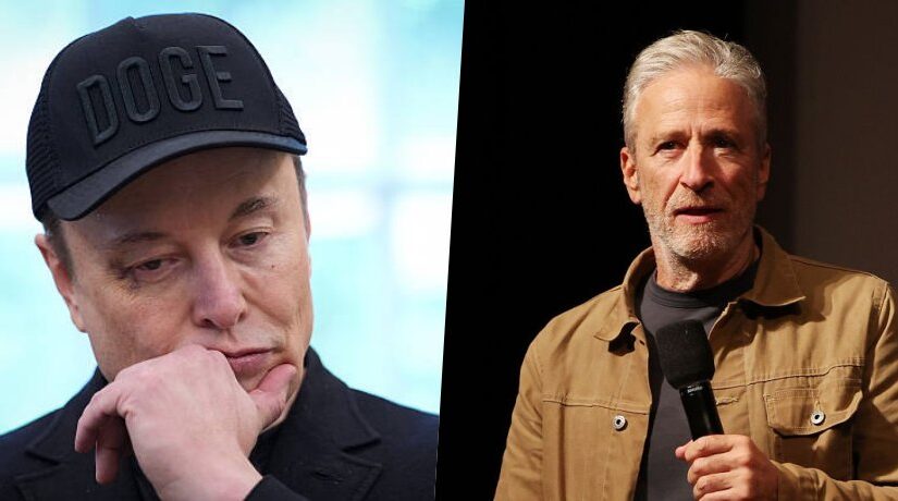 Jon Stewart and Elon Musk