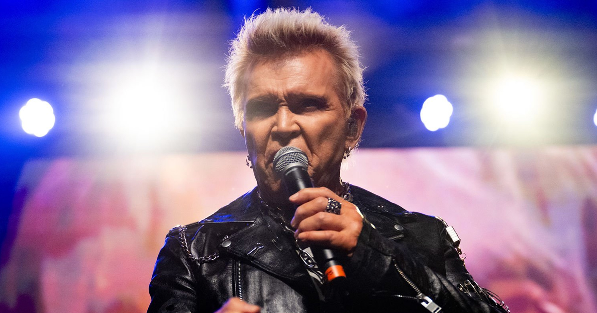 Singer Billy Idol performs onstage during the Above Ground 4 concert benefiting Musicares at The Fonda Theatre