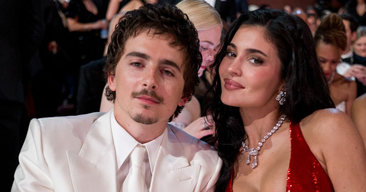 Timothée Chalamet and Kylie Jenner attend the 98th Annual Oscars at Dolby