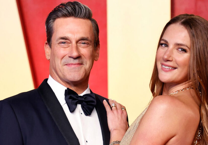 Jon Hamm and wife Anna Osceola